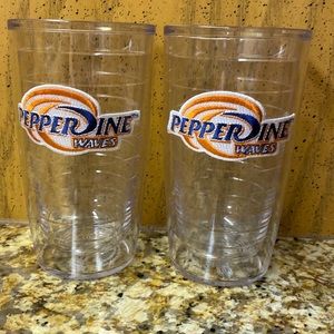 Two Pepperdine Waves Tervis insulated tumblers.